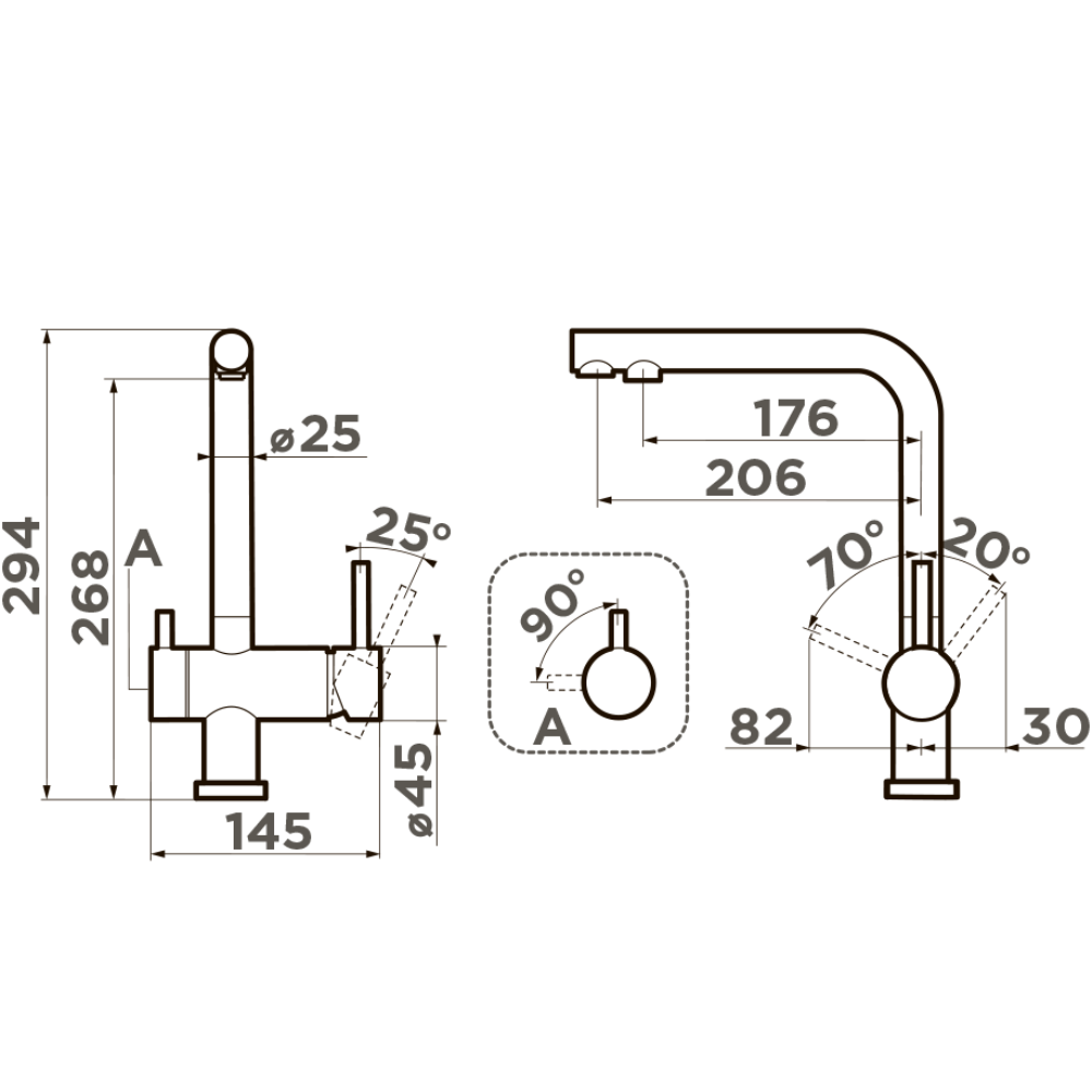 Смеситель для кухни Omoikiri Nagano P + Pure Drop Lite с фильтром Пастила 4216.8028P — изображение 2