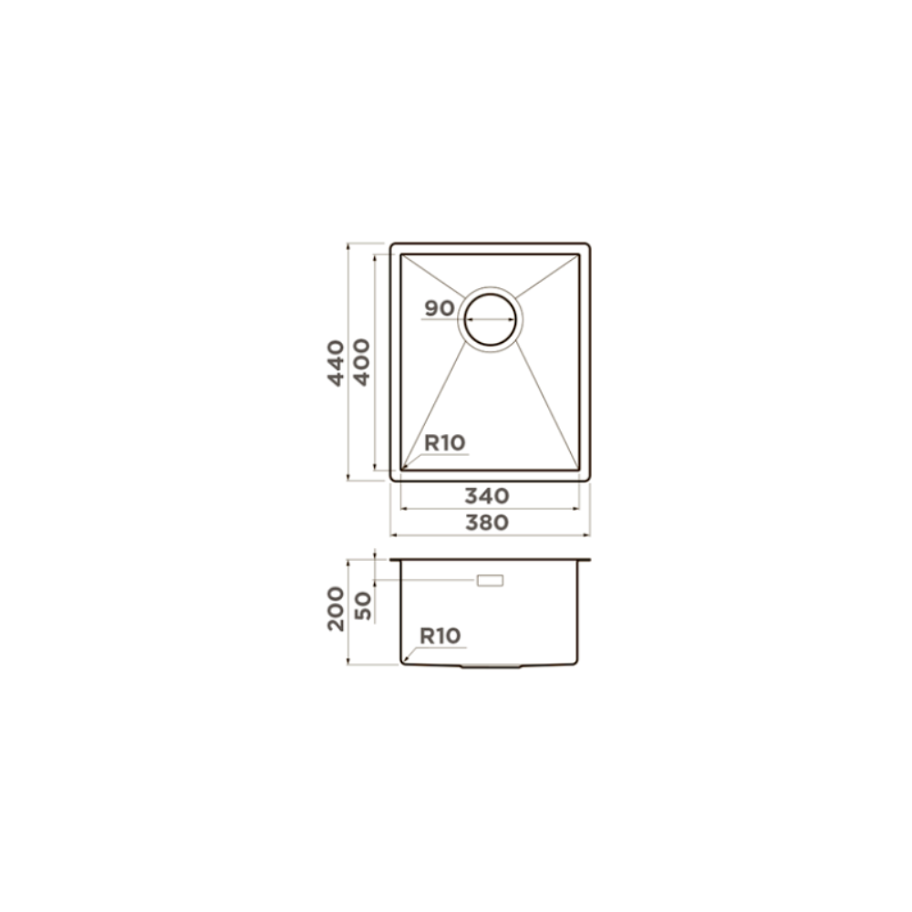 Мойка кухонная Omoikiri Taki 38 Хром 4973043 — изображение 4