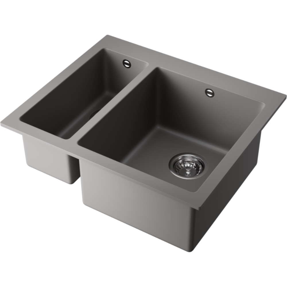 Мойка кухонная Omoikiri Bosen 590 Серый матовый 4993822 — изображение 2