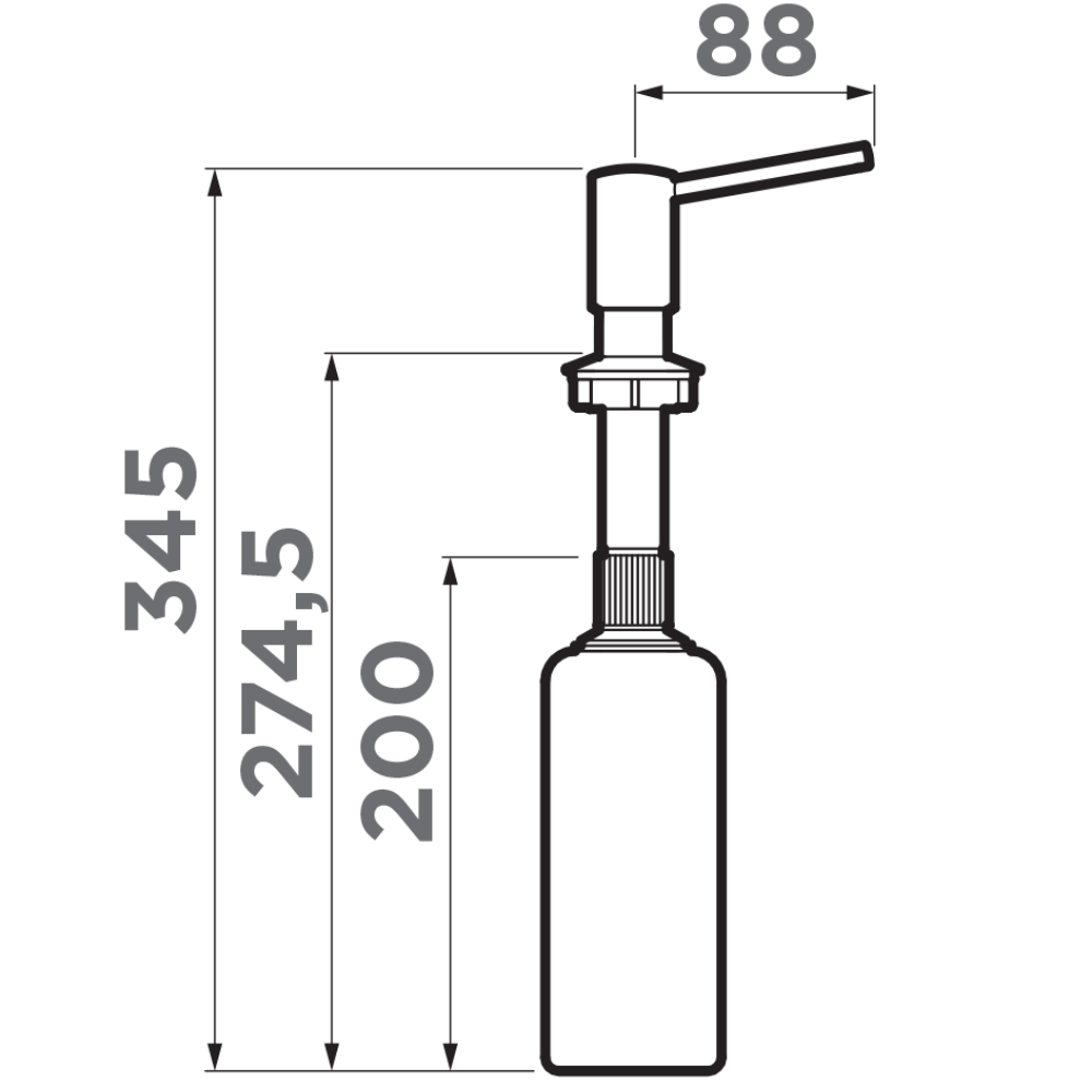 Дозатор встраиваемый Omoikiri OM-02 Сталь 4995008 — изображение 4
