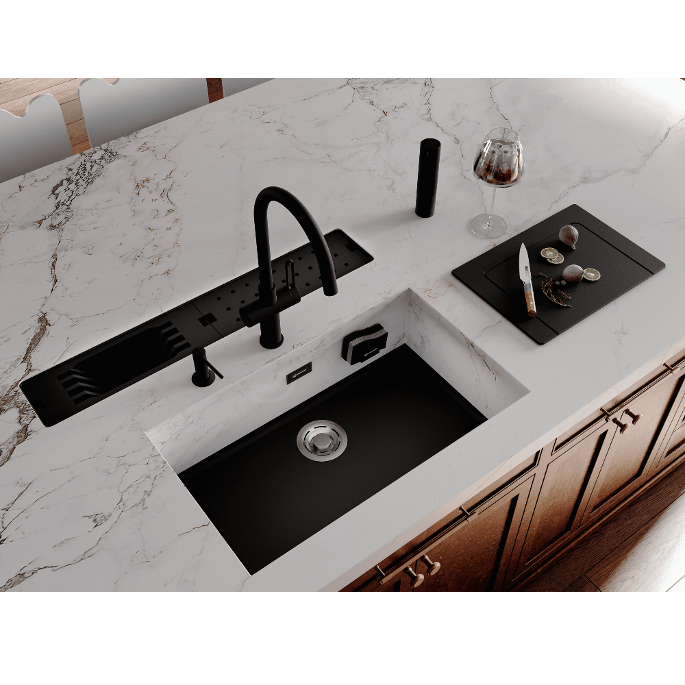 Мойка кухонная Omoikiri Kiten 70 Графит 4997478 — изображение 3